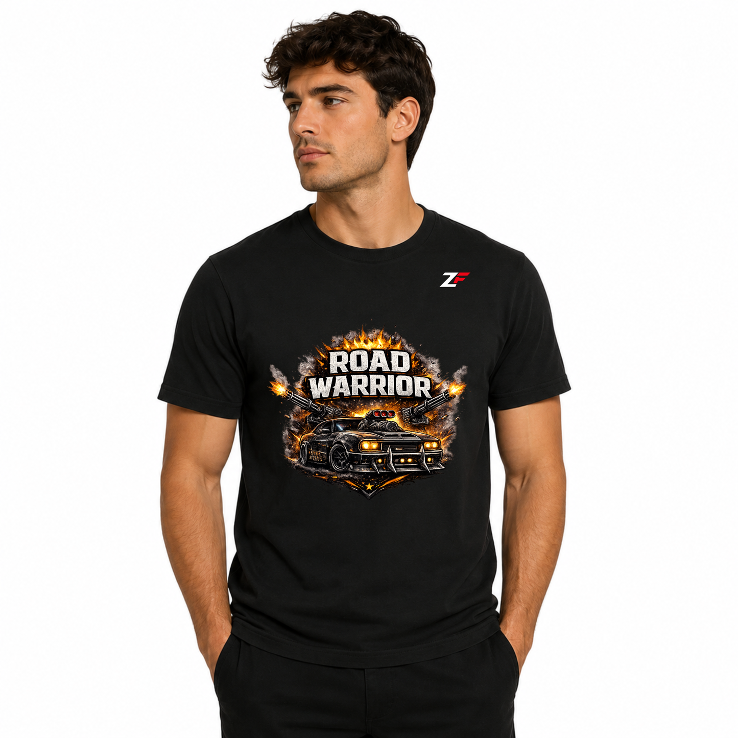 Road Warrior Oversized Graphic T-Shirt Black