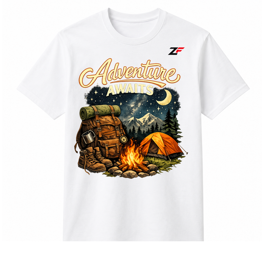 Take the Scenic Route Mountain Sunset Oversized T-Shirt white