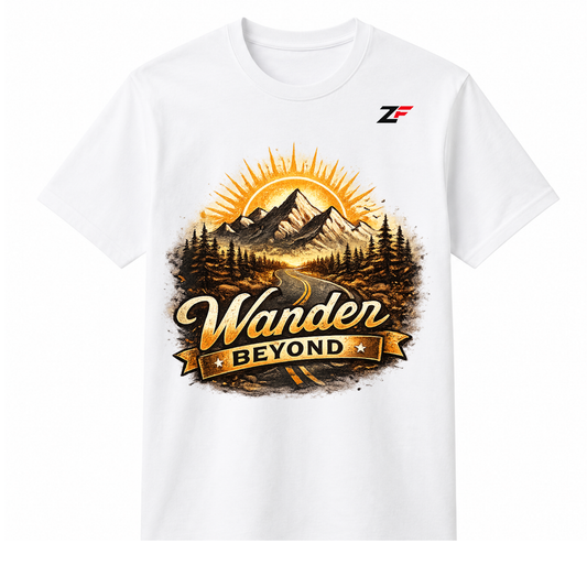 Wander Beyond Oversized Graphic T-Shirt White
