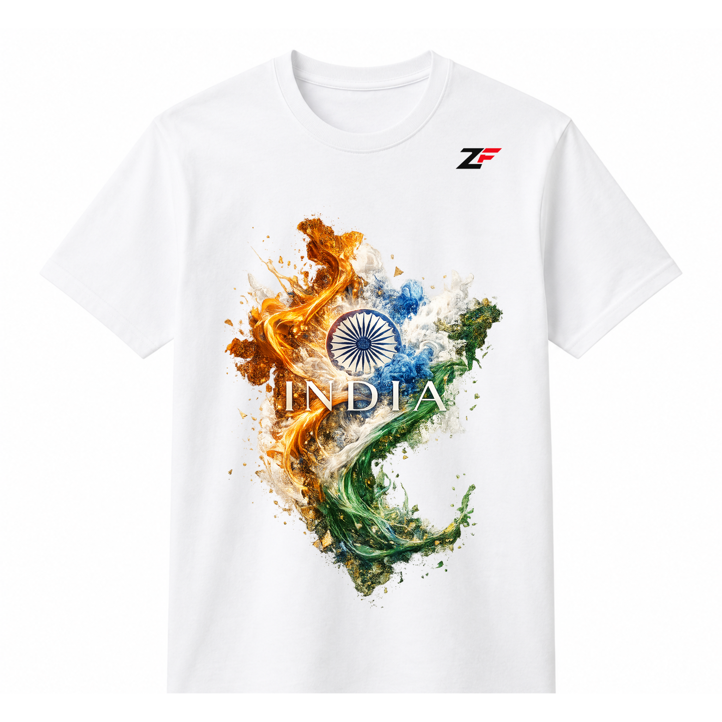 India Tricolor Splash T-Shirt | Premium Patriotic Graphic Tee