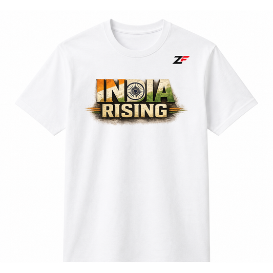 India Rising T-Shirt | Patriotic Ashoka Chakra Graphic Tees