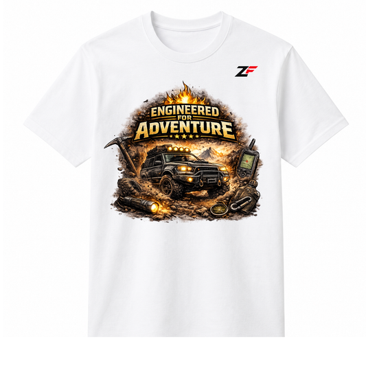 Engineered for Adventure Oversized Graphic T-Shirt White
