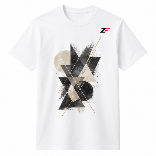 Broken Geometry Abstract Oversized T-Shirt