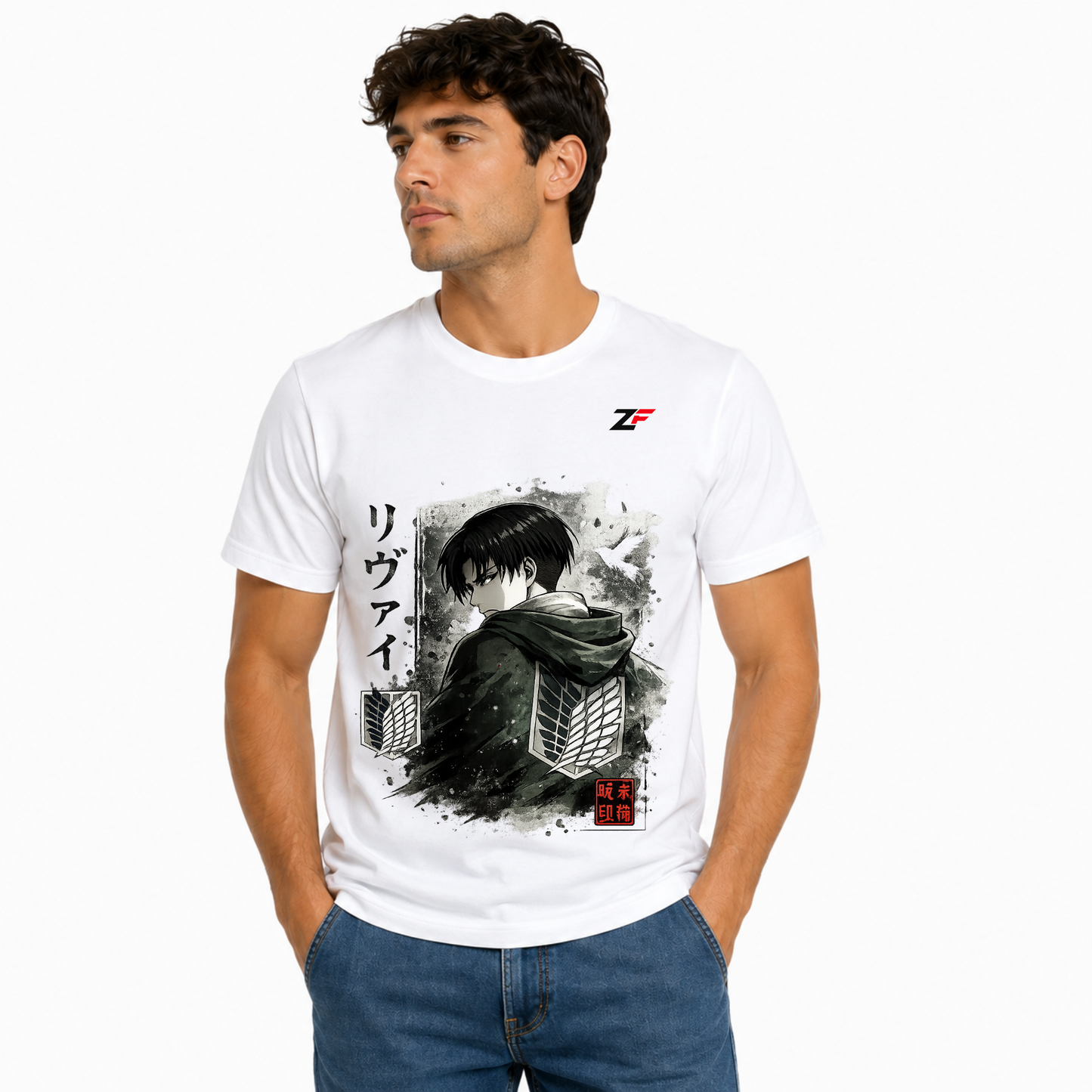 Anime Scout Captain Graphic Oversized T-Shirt