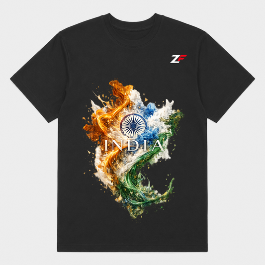India Tricolor Splash T-Shirt | Premium Patriotic Graphic Tee