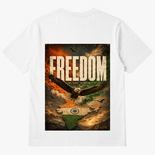 Freedom Eagle India T-Shirt | Patriotic Eagle & India Map Graphic Tees