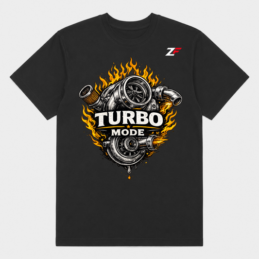 Turbo Mode Oversized Graphic T-Shirt Black