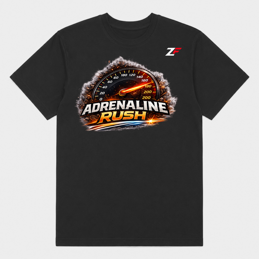 Adrenaline Rush Oversized Graphic T-Shirt Black