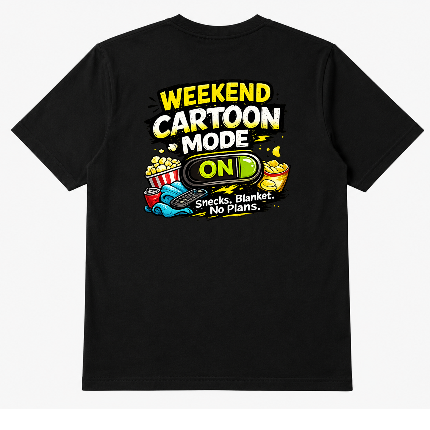 Weekend Cartoon Mode Oversized T-Shirt | Cartoon Graphic Streetwear Tee