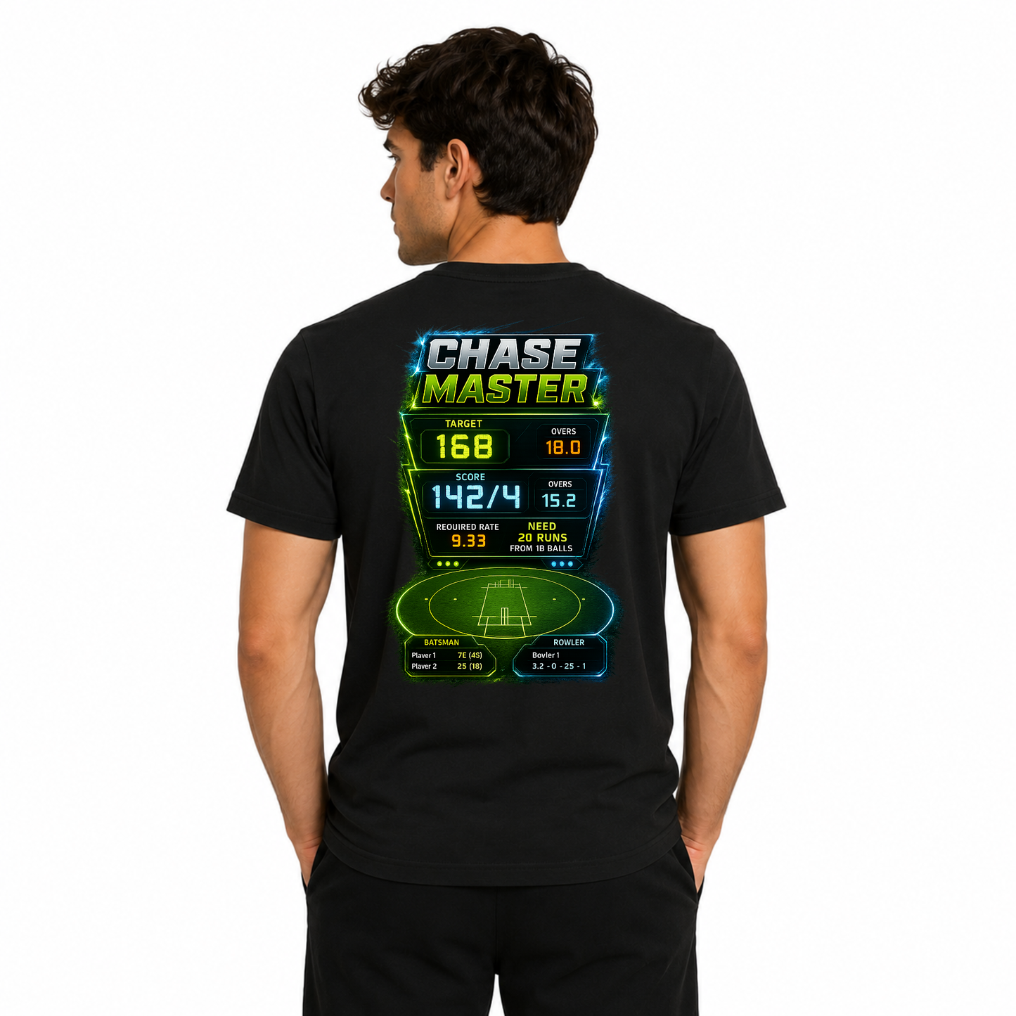 Chase Master Cricket Scoreboard Oversized T-Shirt