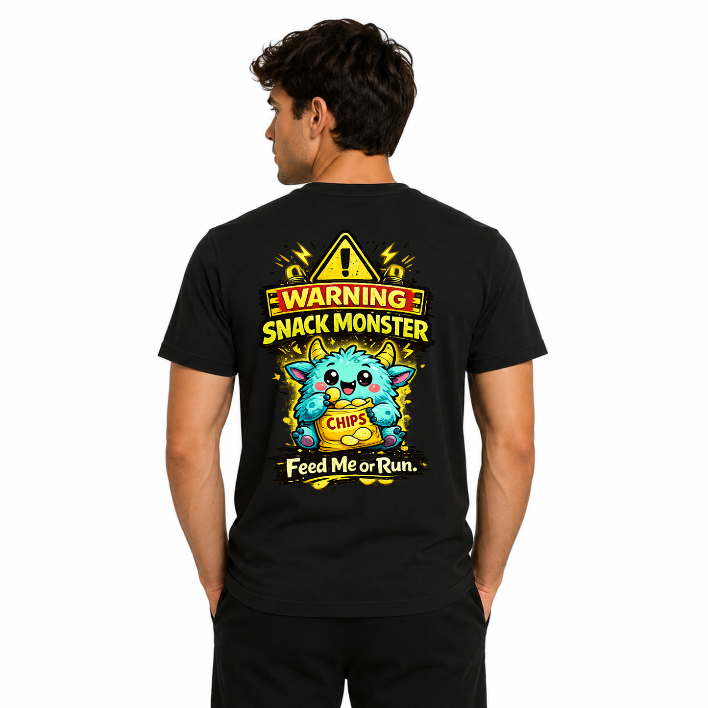 Warning Snack Monster Oversized T-Shirt