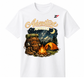 Adventure Awaits Camping Graphic Oversized T-Shirt white