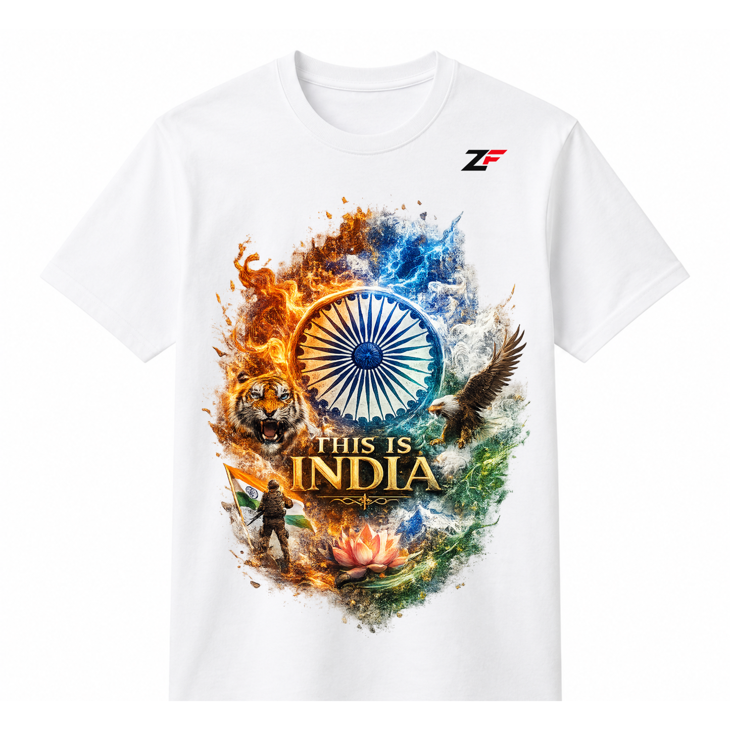 This Is India T-Shirt | Patriotic Ashoka Chakra Graphic Tees