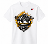 Turbo Mode Oversized Graphic T-Shirt White