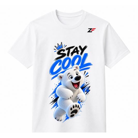 Stay Cool Polar Bear T-Shirt | Cute Graphic White Tee