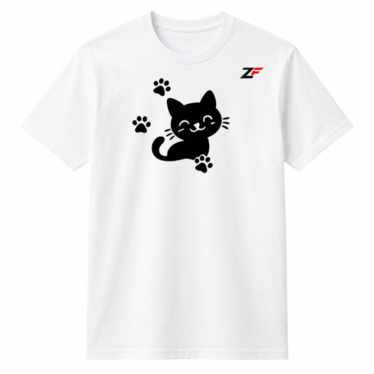 The Mischief Club Oversized T-Shirt | Funny Cartoon Cat Graphic Tee