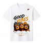 Good Vibes Bear T-Shirt | Stay Positive Cute Bear Graphic Printed White Tee