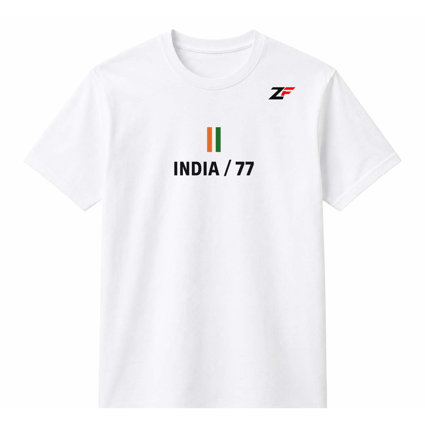 India 77 Patriotic T-Shirt | Freedom Day 2026 Front & Back Graphic Tees
