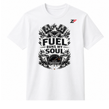 Fuel Runs My Soul Oversized Graphic T-Shirt White