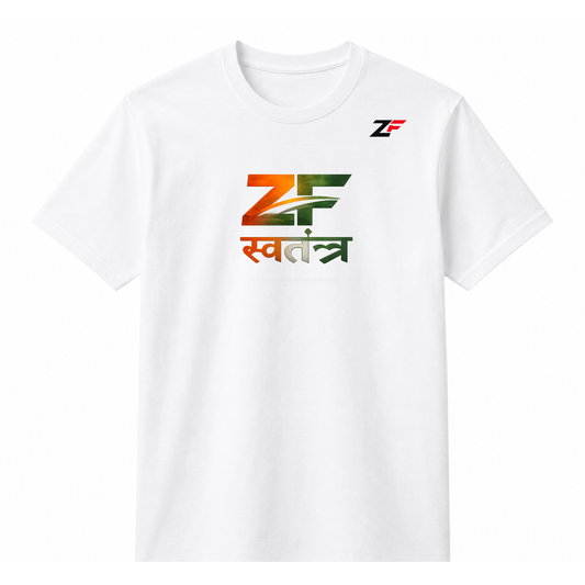Zora Fit Swatantra T-Shirt | Patriotic India Freedom Graphic Tees