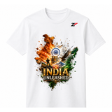 India Unleashed T-Shirt | Tiger Eagle & Ashoka Chakra Patriotic Graphic Tees