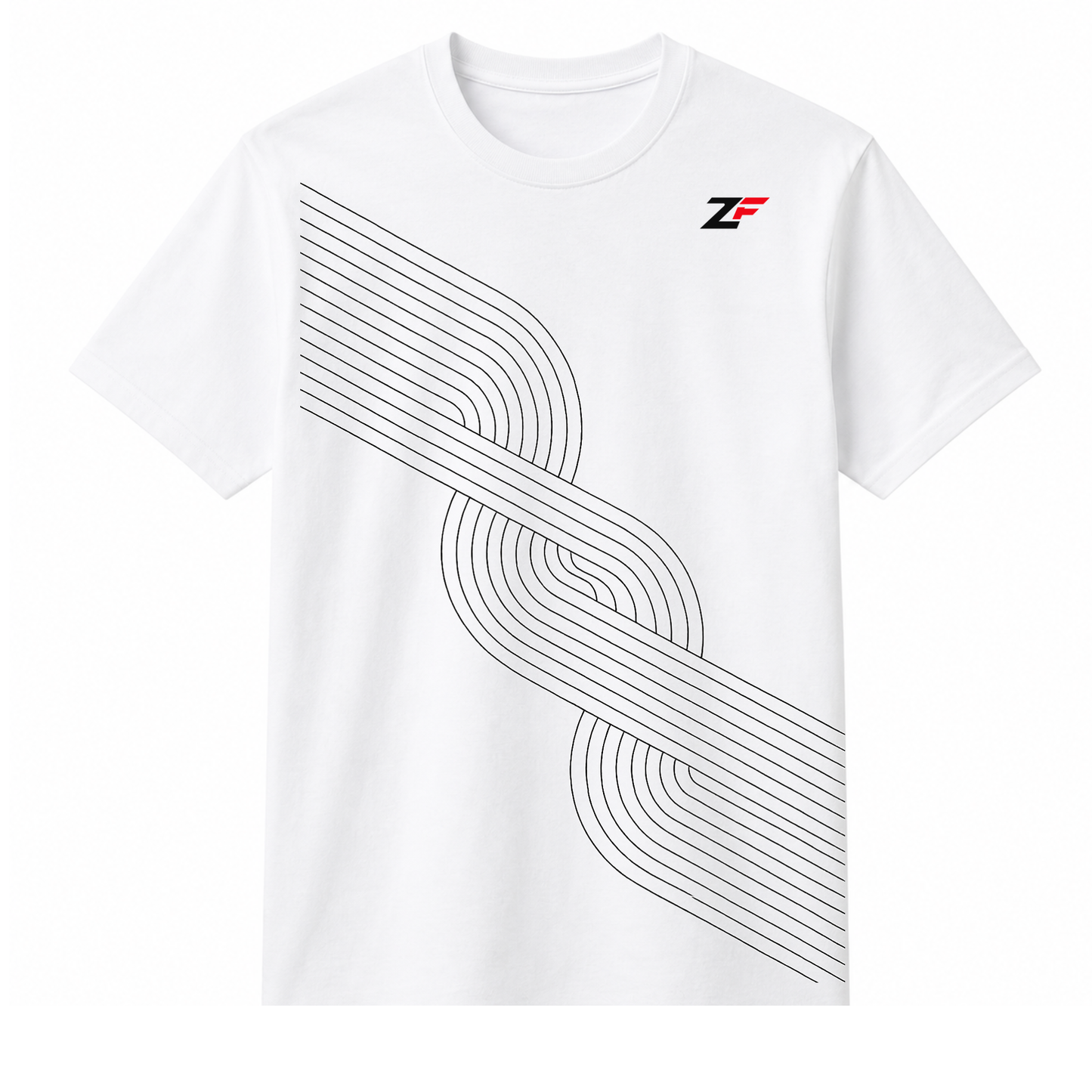 Minimal Flow Line Graphic Oversized T-Shirt