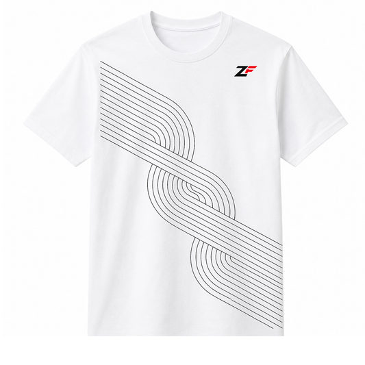 Minimal Flow Line Graphic Oversized T-Shirt