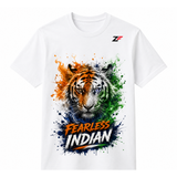 Fearless Indian T-Shirt | Tiger Patriotic Graphic Tee | India Pride T-Shirt