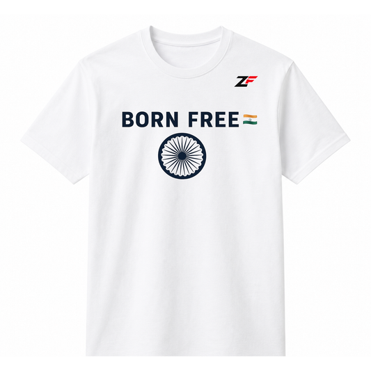 Born Free Built by Freedom T-Shirt | India Patriotic Independence Day 2026