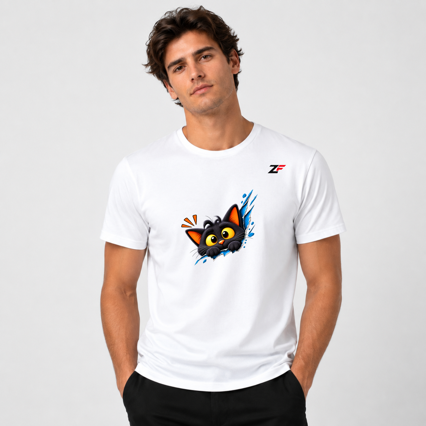 Keep Going Cat Graphic T-Shirt – Good Things Take Time Motivational Tee