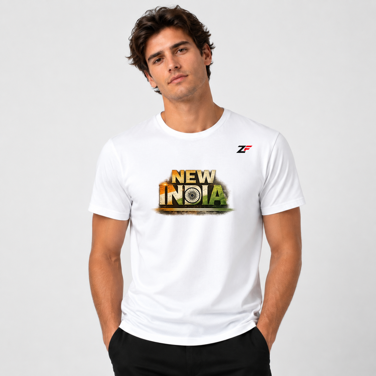 New India T-Shirt | Dream Build Rise Patriotic Graphic Tee