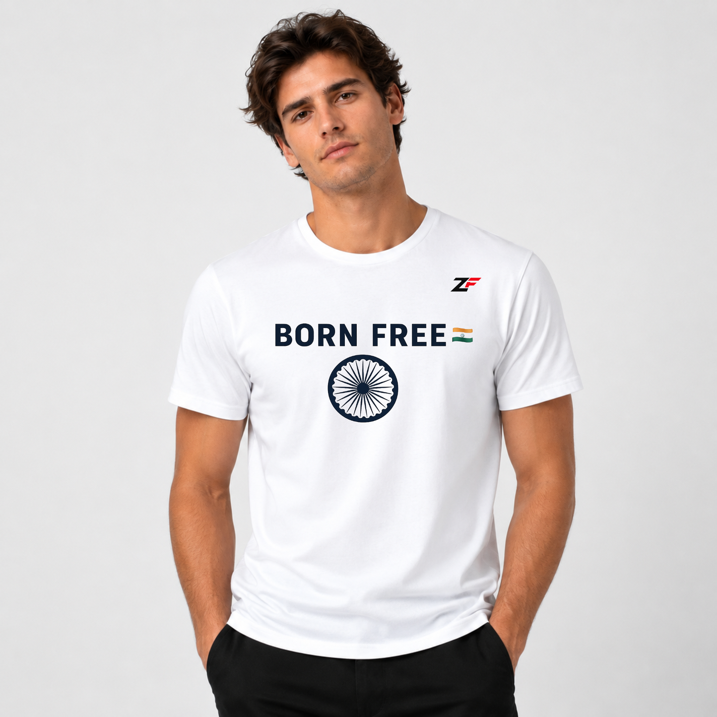 Born Free Built by Freedom T-Shirt | India Patriotic Independence Day 2026