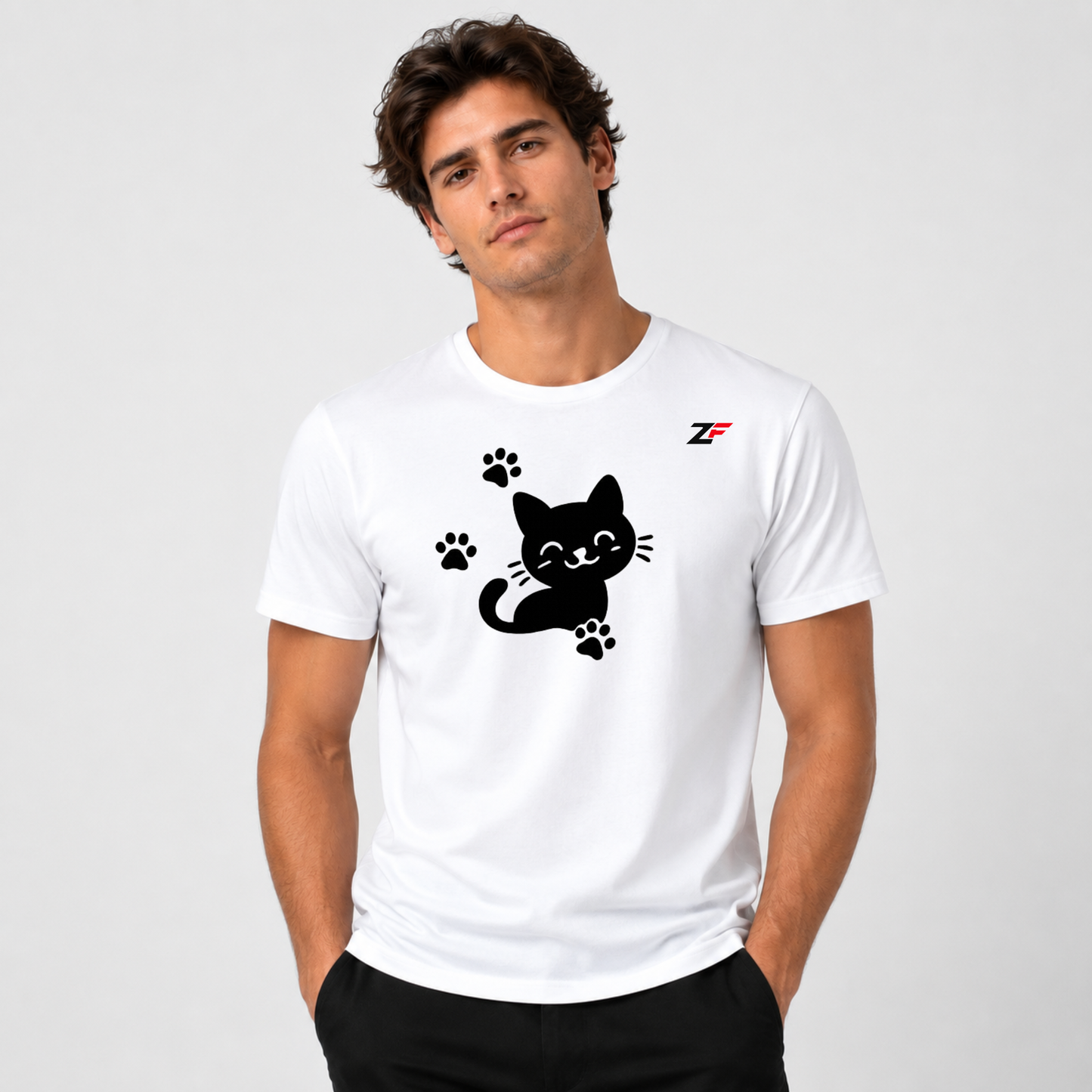 The Mischief Club Oversized T-Shirt | Funny Cartoon Cat Graphic Tee
