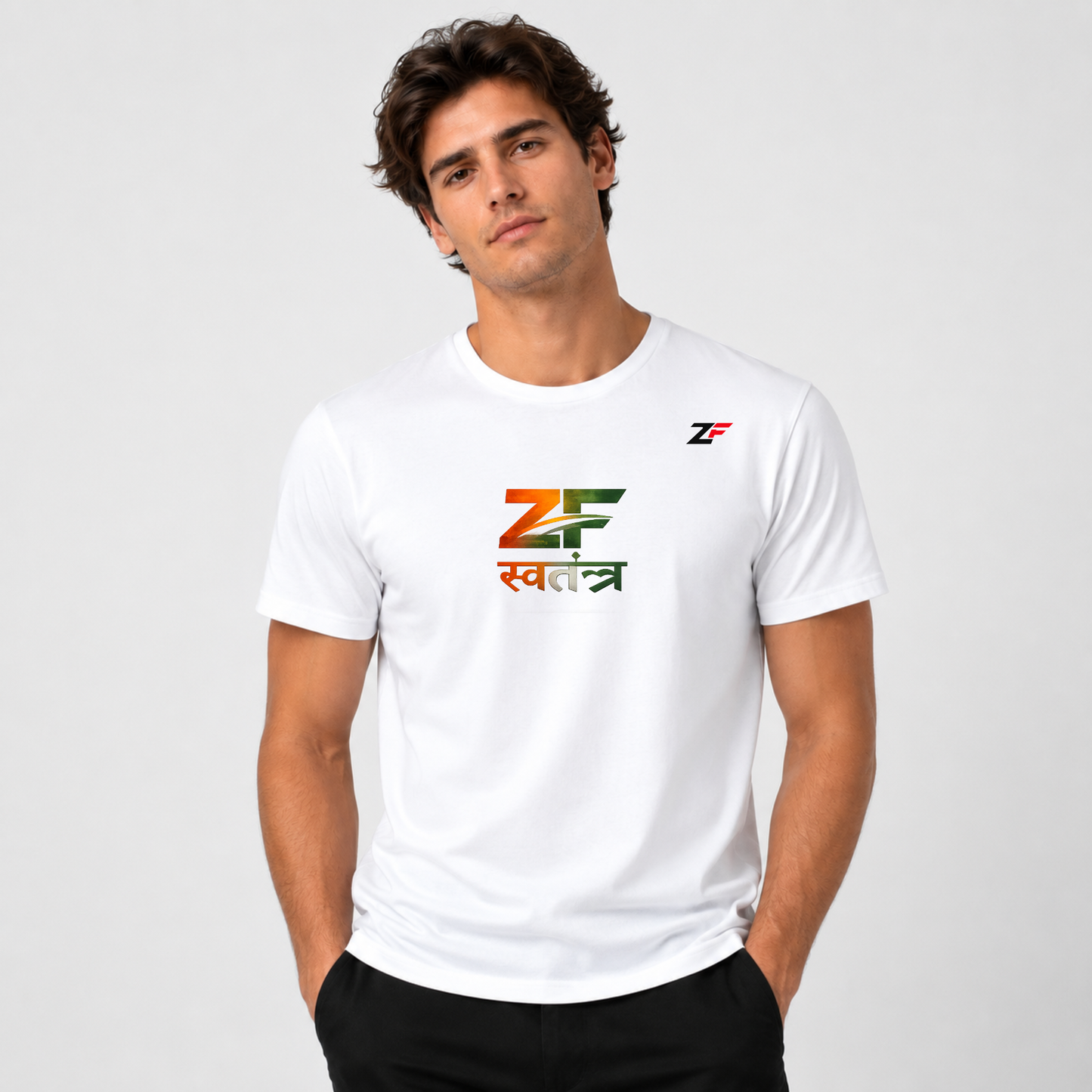 Zora Fit Swatantra T-Shirt | Patriotic India Freedom Graphic Tees