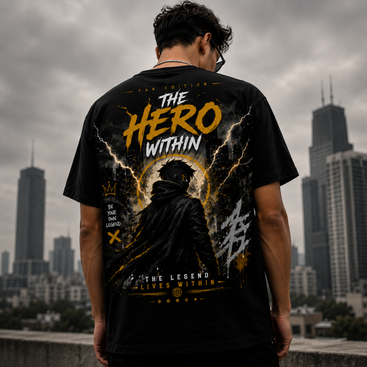The Hero Within Oversized Graphic T-Shirt