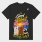 Good Vibes Bear T-Shirt | Cute Panda & Bear Sunset Graphic Printed Tee