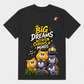 Big Dreams Cat Graphic T-Shirt – Curious Minds Inspirational Printed Tee