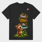 Small Steps Big Dreams Bear T-Shirt | Motivational Graphic Printed Black Tee