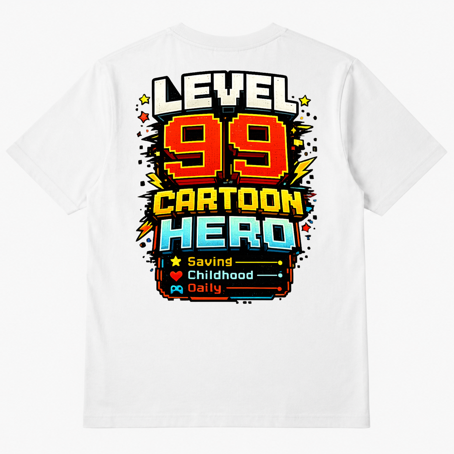 Level 99 Cartoon Hero Oversized T-Shirt