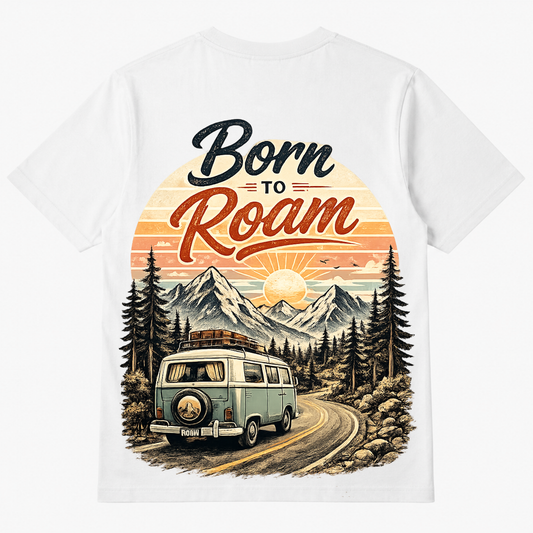 Born to Roam Vintage Camper Van Oversized T-Shirt