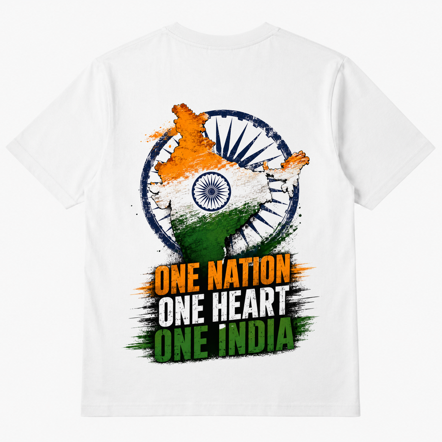 One Nation One Heart One India T-Shirt | Patriotic Graphic Tees