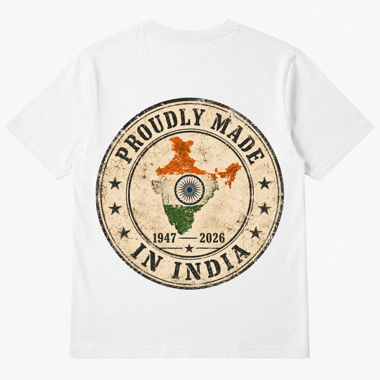 Proudly Made in India T-Shirt | Indian Map Patriotic Graphic Tee