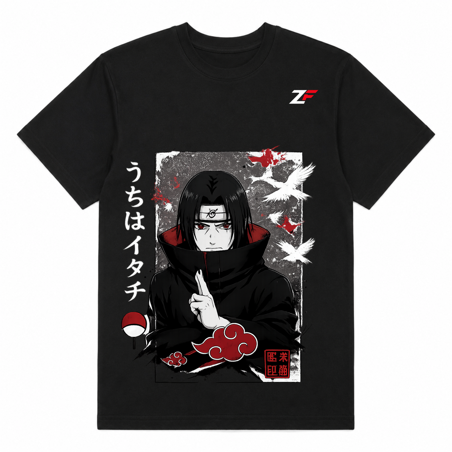 Anime Ninja Shadow Graphic Oversized T-Shirt