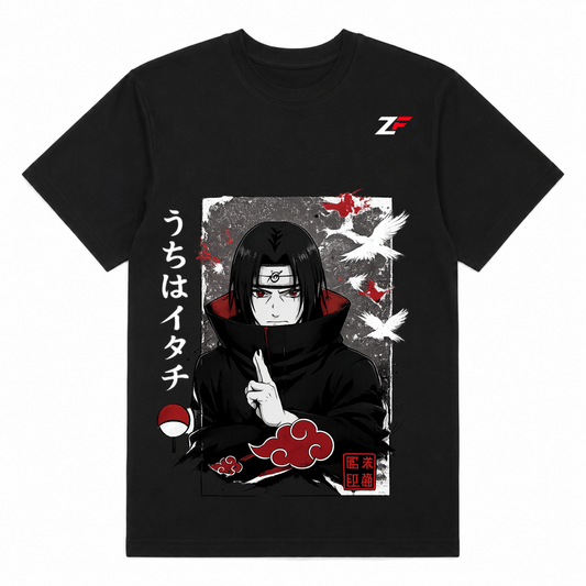 Anime Ninja Shadow Graphic Oversized T-Shirt