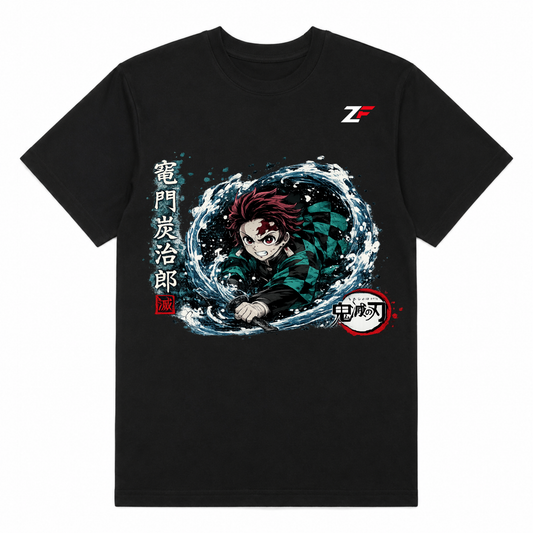 Tanjiro Water Breathing Anime Oversized T-Shirt
