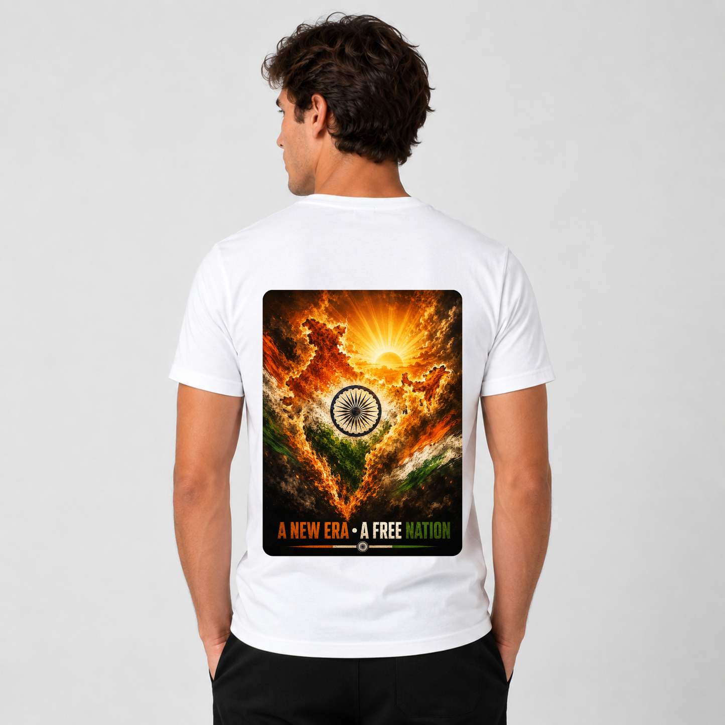 India Rising T-Shirt | Patriotic Ashoka Chakra Graphic Tees