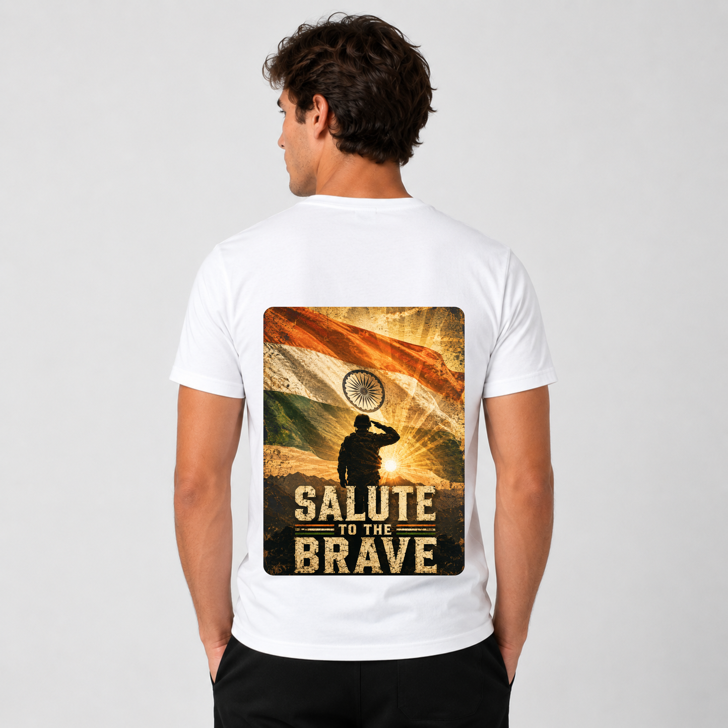 Salute to the Brave T-Shirt | Indian Army Patriotic T-Shirt | Independence Day Tees