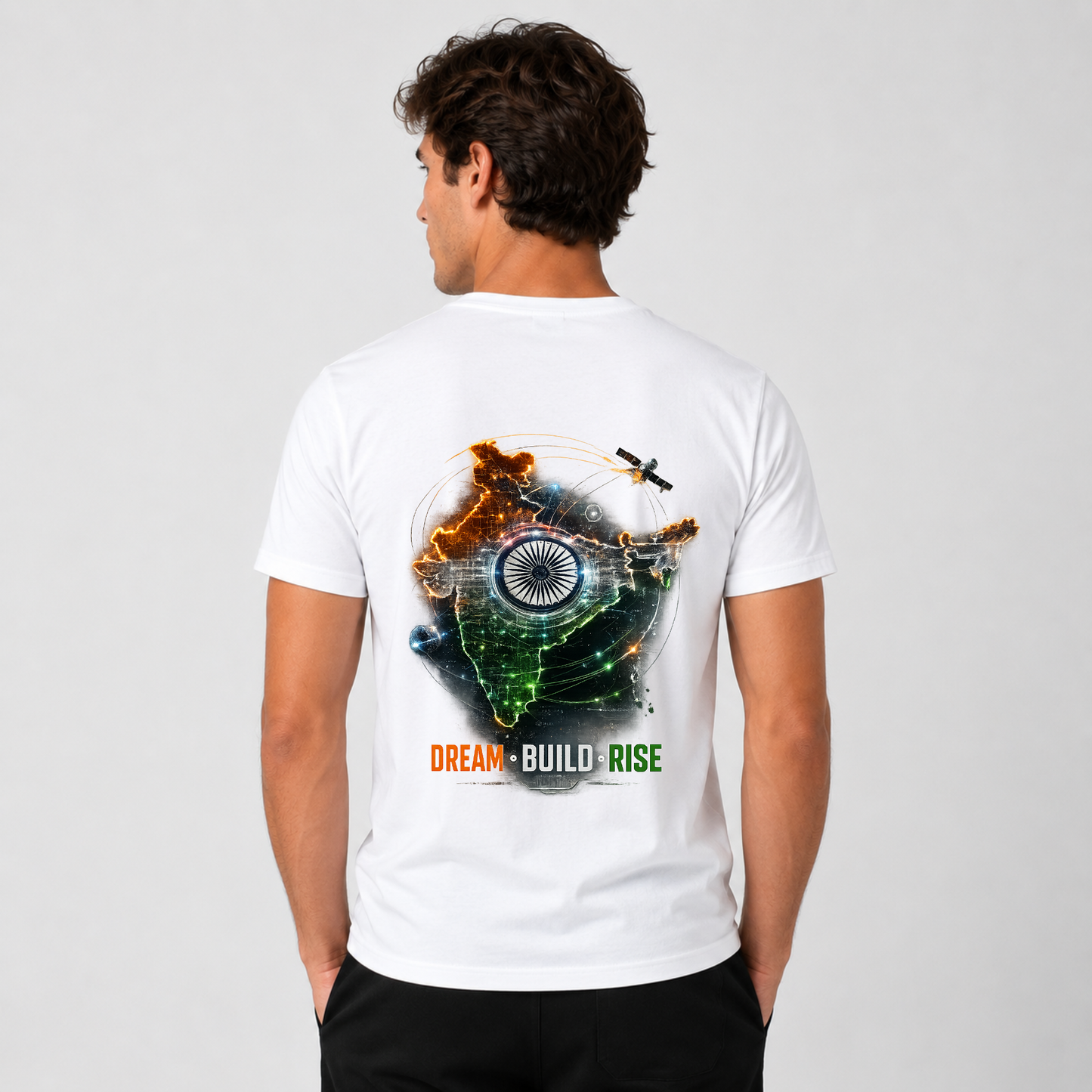 New India T-Shirt | Dream Build Rise Patriotic Graphic Tee