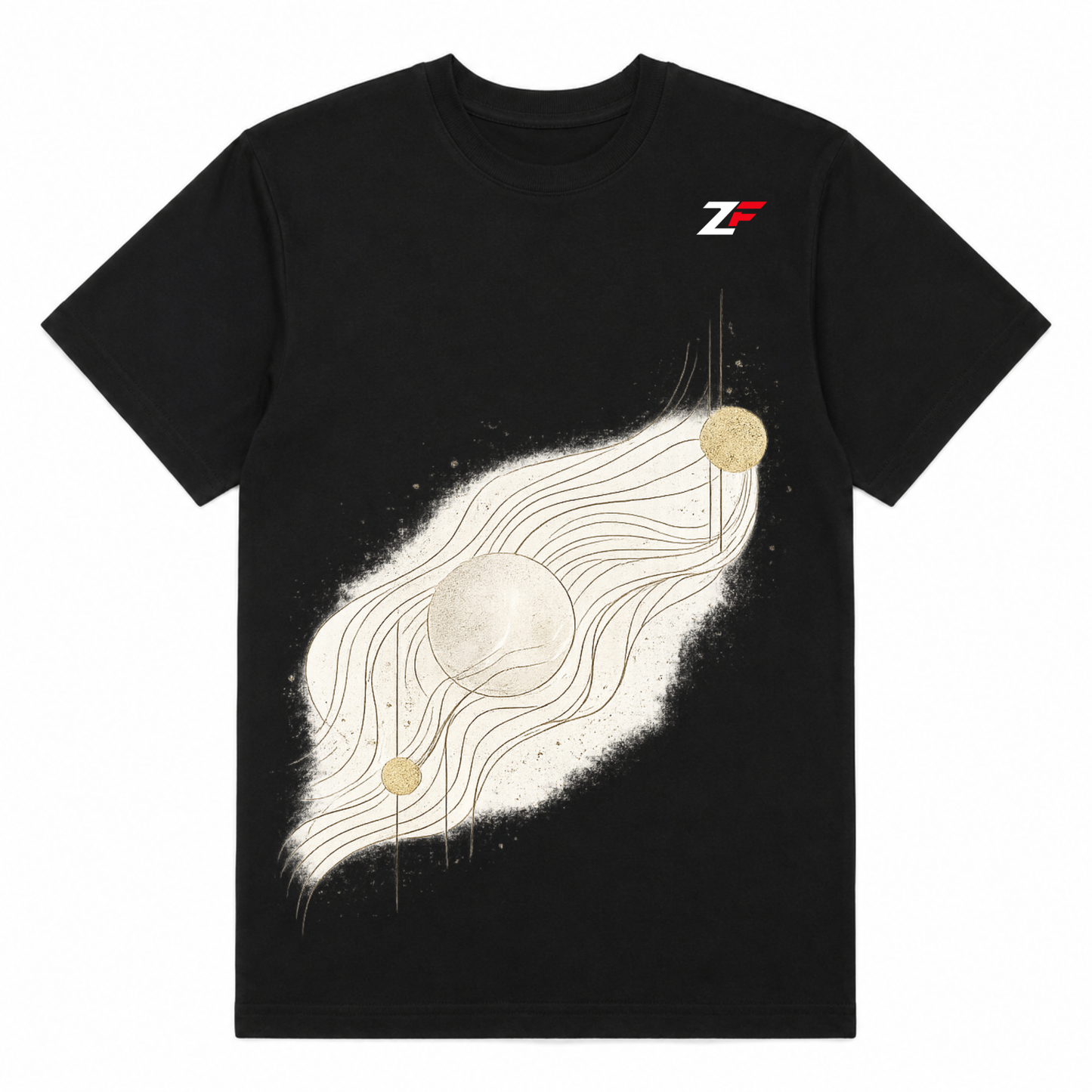 Topographic Lines Abstract Oversized T-Shirt