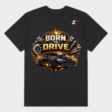 Born to Drive Oversized Graphic T-Shirt Black